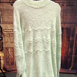 LC Lauren Conrad Soft Mint Cowl Neck Sweater